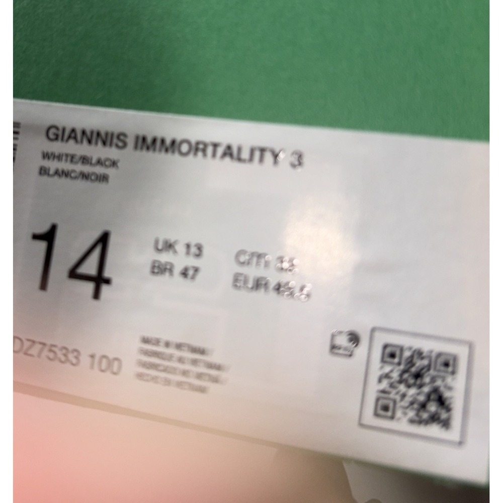 New Mens Size 14 White Nike Giannis Immortality 3 Basketball Shoes DZ7533 100 - Picture 6 of 6